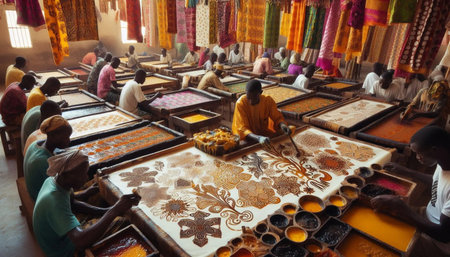 The West African Batik Dyeing, AI generated image