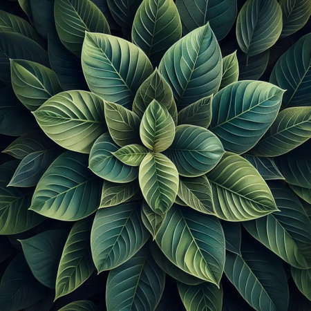 A tropical leaf pattern, Ai generated image