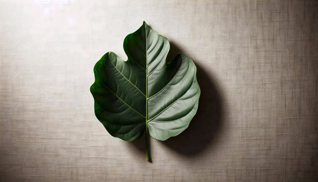 A fiddle leaf fig flat lay, Ai generated image