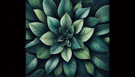 A tropical leaf pattern, Ai generated image