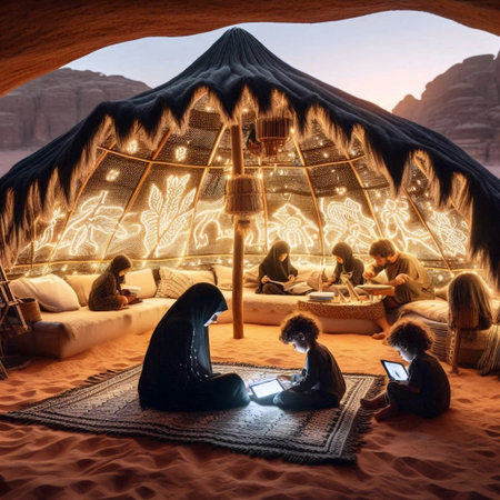 The  Bedouin Solar Tents, AI Generated Image