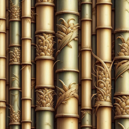 The biophilic bamboo texture, AI generated image