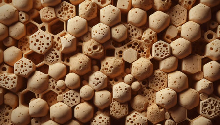 The organic cork surface texture, AI generated imageの写真素材