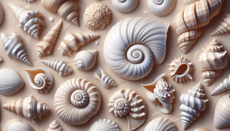 The organic seashell texture, AI generated image