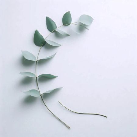 The biophilic eucalyptus branch, AI generated imageの写真素材