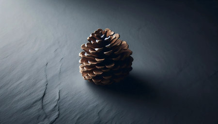The lone pine cone, AI generated image