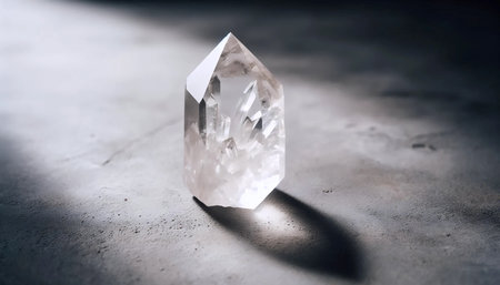 The single quartz crystal, AI generated imageの写真素材