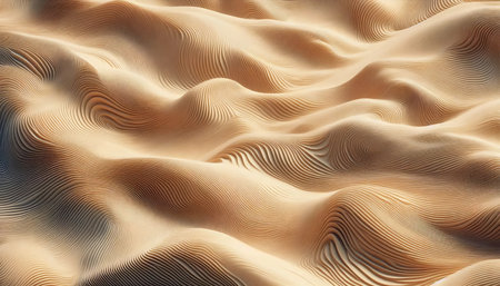 The serene sand waves texture, AI generated image