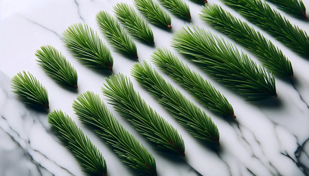 The line of pine needles, AI generated image