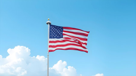 American flag, 4th of July celebration concept, patriotic mood, Ai created image