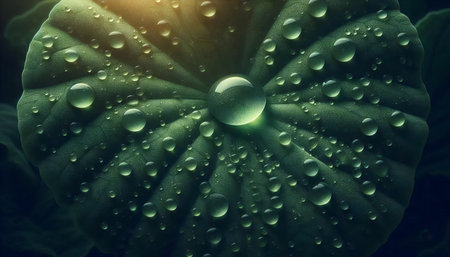 The tranquil water droplets texture, AI generated image