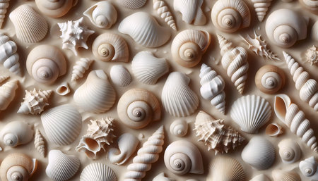 The organic seashell texture, AI generated image