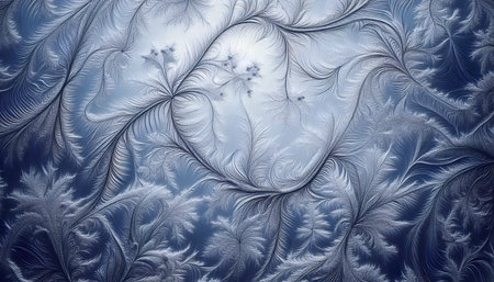 The organic frost crystal texture, AI generated image