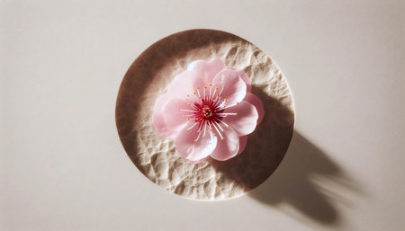 The single cherry blossom, AI generated image