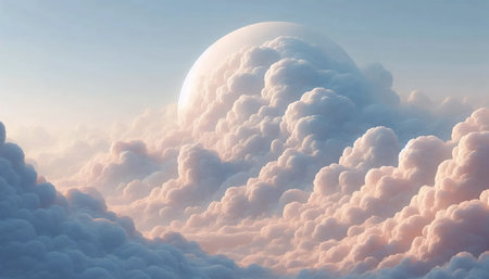 The organic cloud formation texture, AI generated imageの写真素材