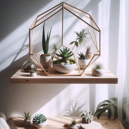 The minimalist plant shelf, an imageの写真素材