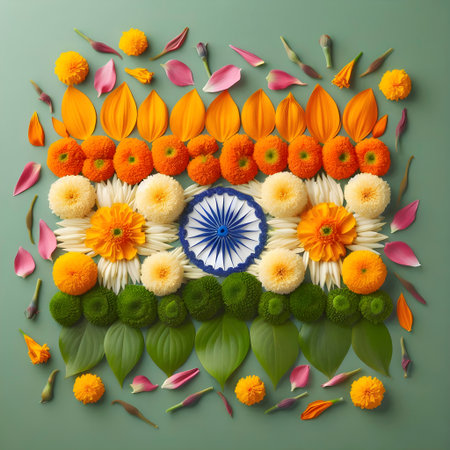 Indian flag, realistic motion effect, Ai created image