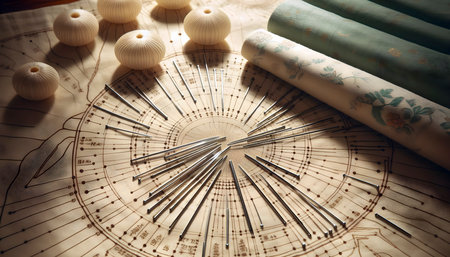 Traditional Chinese acupuncture needles, image