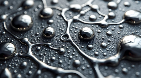 Liquid metal abstraction, Ai generated image