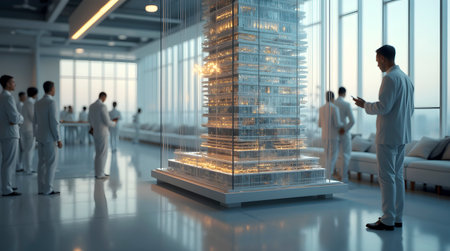 Earthquake-resistant skyscraper, Ai generated image