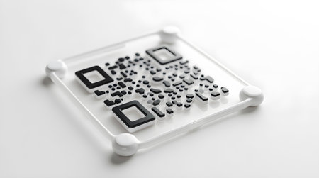 Glossy black Qr code, AI generated image