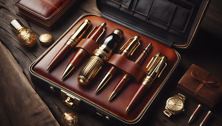 Luxury pen set, Ai-generated image