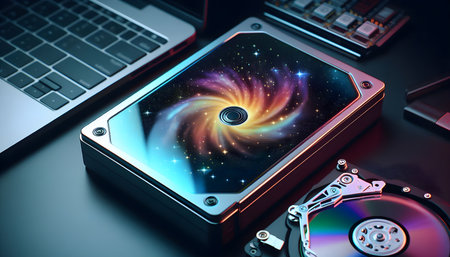 External hard drive box, Ai-generated image