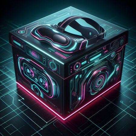 Vr headset box, Ai-generated image