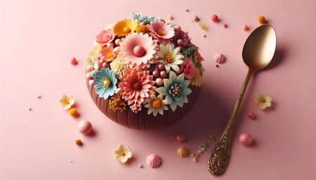 Edible chocolate sphere, Ai generated image
