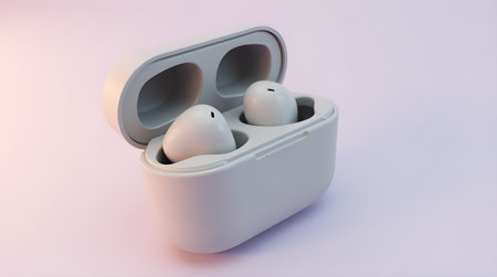 Wireless earbuds, image created using AI