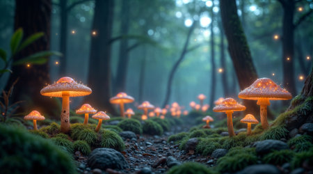 Enchanted forest, image created using AI