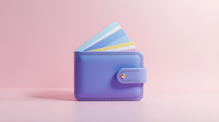 Wallet with virtual credit cards, image created using AI