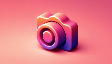 A neumorphic Instagram icon, AI generated image