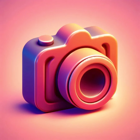 A neumorphic Instagram icon, AI generated imageの写真素材