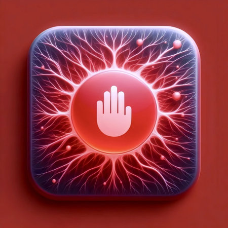 A neumorphic stop button icon, AI generated imageの写真素材