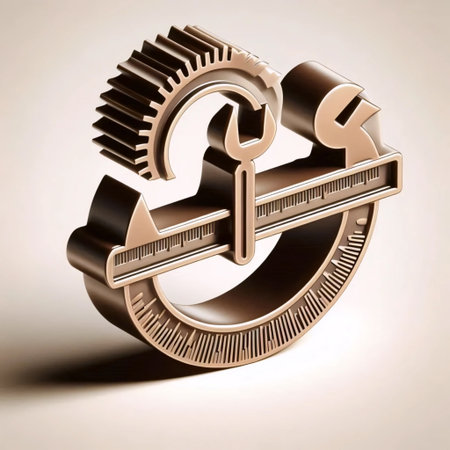 A neumorphic wrench tool icon, AI generated image