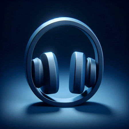 A neumorphic headphone icon, AI generated image