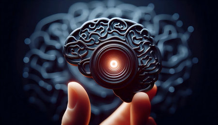 A neumorphic camera icon, AI generated imageの写真素材