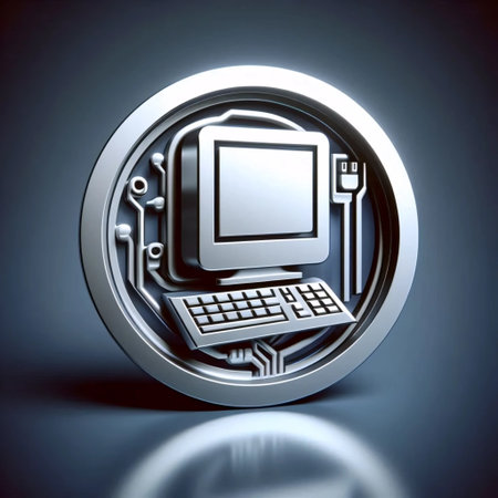 A neumorphic laptop icon, AI generated image
