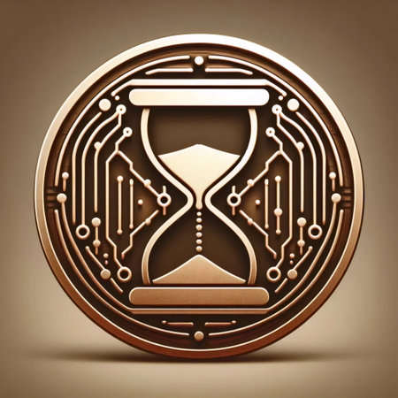 A neumorphic hourglass icon, AI generated image