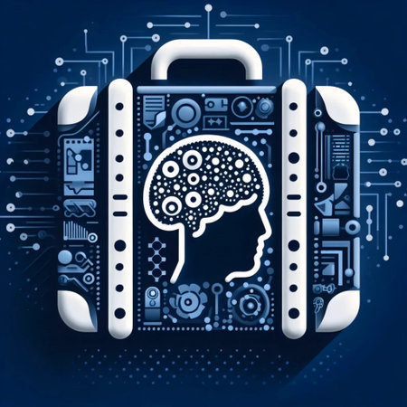 A neumorphic suitcase icon, AI generated image