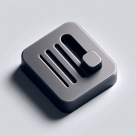 A neumorphic volume slider icon, AI generated image