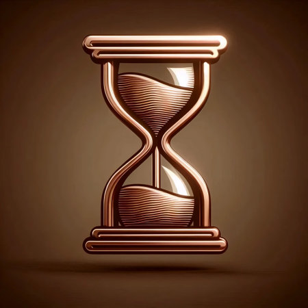 A neumorphic hourglass icon, AI generated image