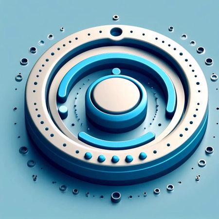 A neumorphic radio button icon, AI generated image