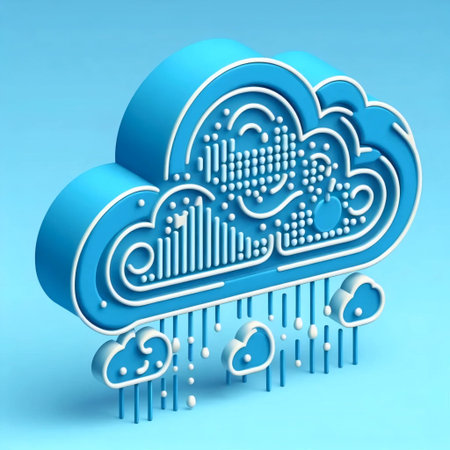 A neumorphic cloud weather icon, AI generated image