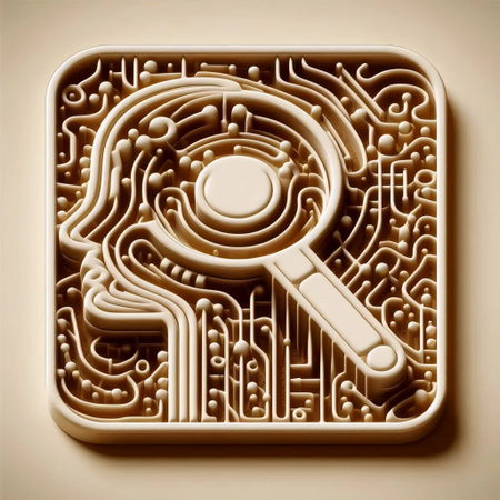 A neumorphic search field icon, AI generated image