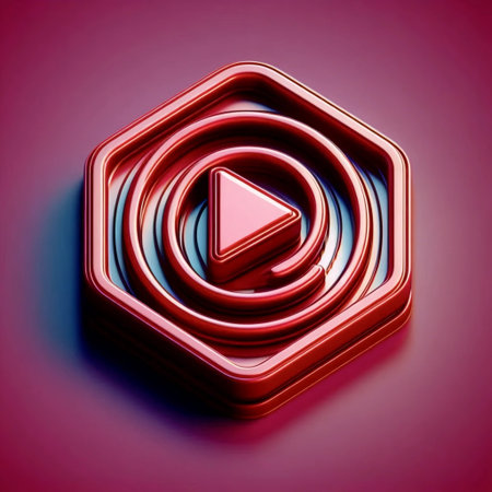A neumorphic stop player icon, AI generated image