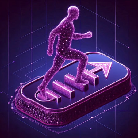 A neumorphic step counter icon, AI generated image