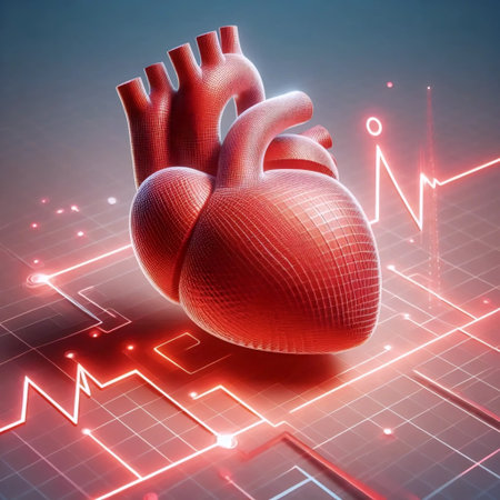 A neumorphic heart rate icon, AI generated image