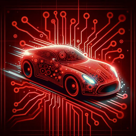 A neumorphic car icon, AI generated image